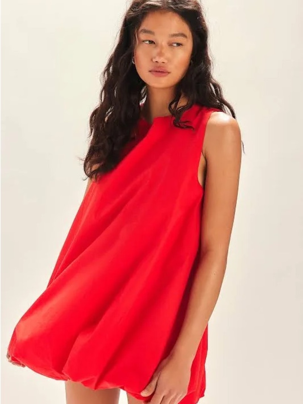 Free People Bright Red Sleeveless Mini Dress